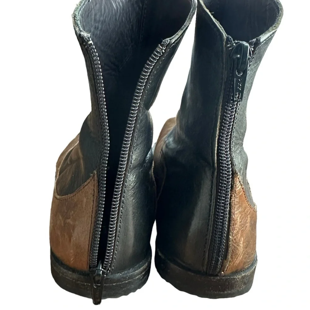 Cydwoq Two Tone Leather Era Ankle Boots 37 Handmade Artisan